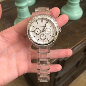 Fossil Watch with Clear Band